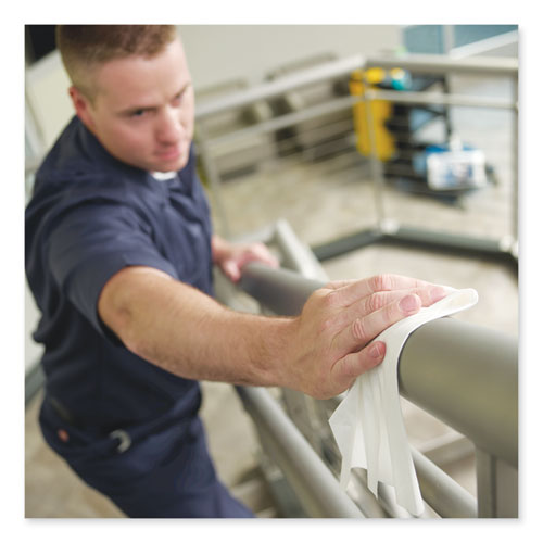Image of Tork® 5301505 Heavy-Duty Cleaning Cloth, 12.6 X 13, White, 50/pack, 6 Packs/carton