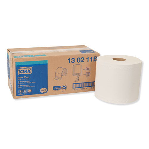 Image of Tork® 130211B Paper Wiper, Centerfeed, 2-Ply, 9 X 13, White, 800/roll, 2 Rolls/carton