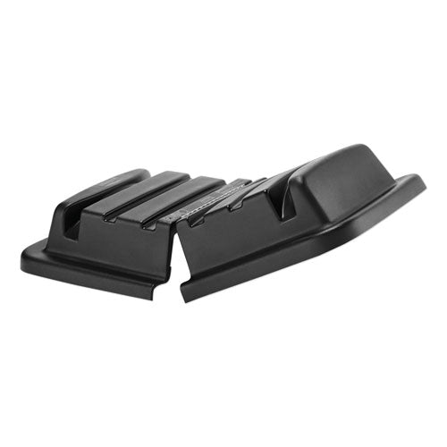 Image of Rubbermaid® Commercial FG461300BLA Hinged Dome Lid For Cube Truck, Black