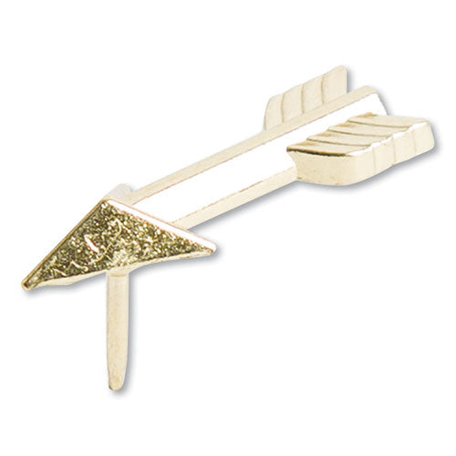Image of U Brands Fashion Push Pins, Steel, Gold, 0.38", 36/Pack