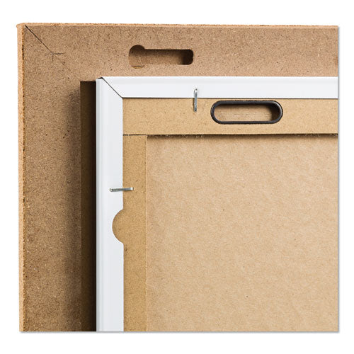 Image of U Brands Frameless Tile Board Value Pack, (1) Tan Bulletin Board, (1) White Magnetic Dry Erase Planning Board, 14" x 14"