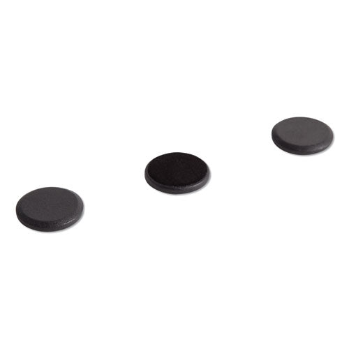 Image of U Brands 3021U00-12 High Energy Magnets, Circles, 1.25" Diameter, Black, 8/Pack