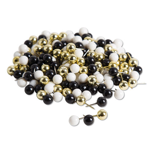 Image of U Brands 3084U06-24 Fashion Sphere Push Pins, Plastic, Assorted, 0.44", 200/Pack