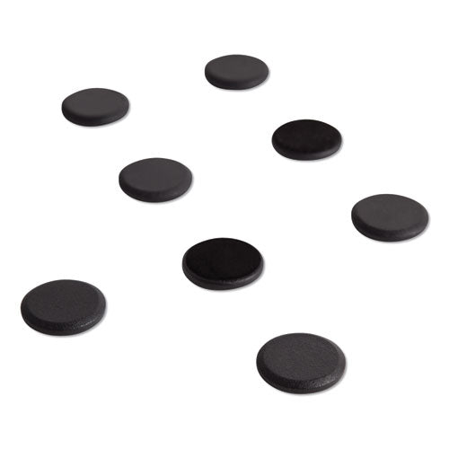 Image of U Brands 3021U00-12 High Energy Magnets, Circles, 1.25" Diameter, Black, 8/Pack