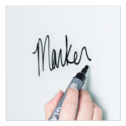 Image of U Brands 3972U00-01 Magnetic Glass Dry Erase Board Value Pack, 48" x 36" (Actual Size: 47" x 35"), Frosted White Surface