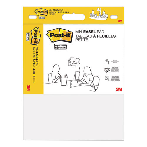 Image of Post-it® Easel Pads Super Sticky 577SS-2PK Vertical-Orientation Self-Stick Easel Pads, Unruled, (20) White 15" x 18" Sheets, 2/Pack