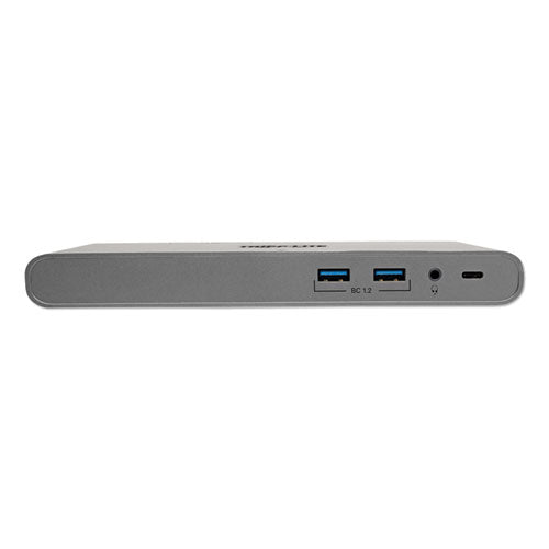 Image of Tripp Lite by Eaton U442-DOCK4-S Usb Type-C Docking Station, 3.5mm/displayport/hdmi/rj45/thunderbolt 3/usb A/usb C/vga, Silver
