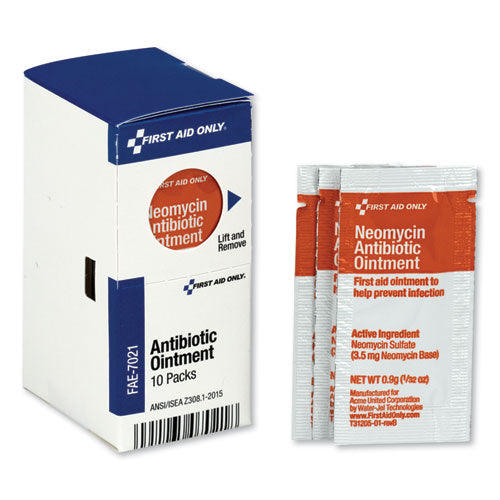 Image of First Aid Only FAE-7021 Smartcompliance Antibiotic Ointment, 0.9 G Packet, 10/box
