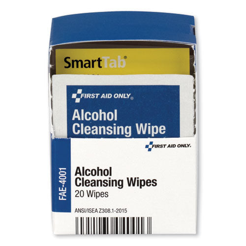 Image of First Aid Only FAE-4001 Smartcompliance Alcohol Cleansing Pads, 20/box