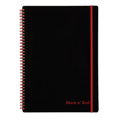 Image of Black n' Red E67008 Flexible Cover Twinwire Notebooks, SCRIBZEE Compatible, 1-Subject, Wide/Legal Rule, Black/Red Cover, (70) 11.75 x 8.25 Sheets