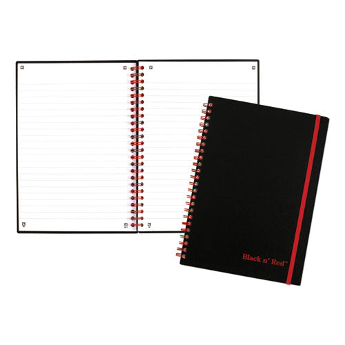 Image of Black n' Red C67009 Flexible Cover Twinwire Notebooks, SCRIBZEE Compatible, 1-Subject, Wide/Legal Rule, Black/Red Cover, (70) 8.25 x 5.63 Sheets