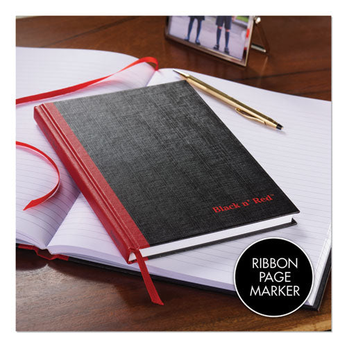 Image of Black n' Red D66174 Hardcover Casebound Notebooks, SCRIBZEE Compatible, 1-Subject, Wide/Legal Rule, Black/Red Cover, (96) 11.75 x 8.25 Sheets