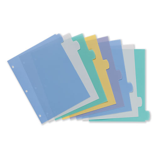 Image of Avery® 16171 Write and Erase Big Tab Durable Plastic Dividers, 3-Hole Punched, 8-Tab, 11 x 8.5, Assorted, 1 Set