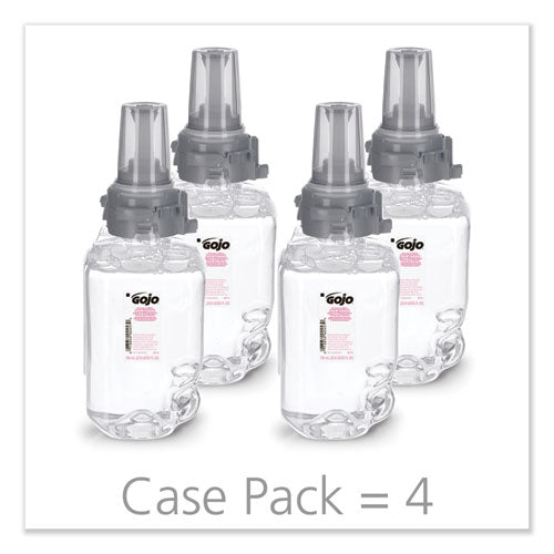 Image of GOJO® 8711-04 Clear and Mild Foam Handwash Refill, For ADX-7 Dispenser, Fragrance-Free, 700 mL, 4/Carton