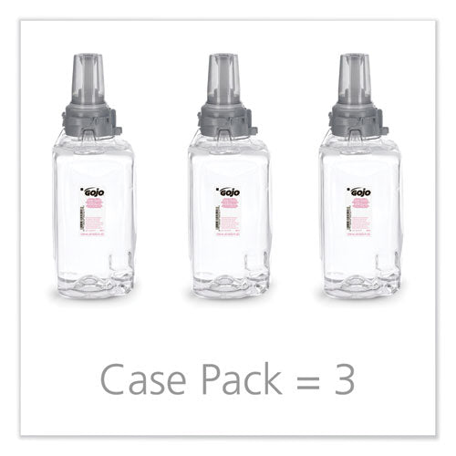 Image of GOJO® 8811-03 Clear and Mild Foam Handwash Refill, For ADX-12 Dispenser, Fragrance-Free, 1,250 mL, 3/Carton