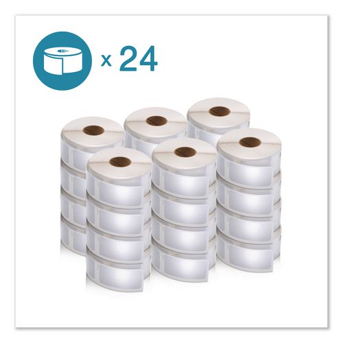 Image of DYMO® 2050830 LW Multipurpose Labels, 1" x 2.13", White, 500 Labels/Roll, 24 Rolls/Box