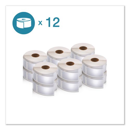 Image of DYMO® 2050821 LW Multipurpose Labels, 1" x 2.13", White, 500 Labels/Roll, 12 Rolls/Pack