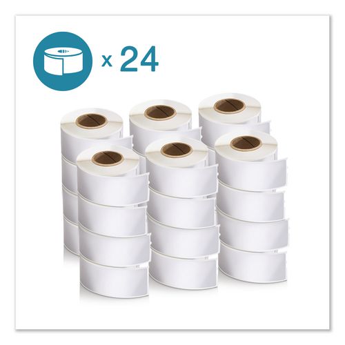 Image of DYMO® 2050813 LW Address Labels, 1.13" x 3.5", White, 350 Labels/Roll, 24 Rolls/Box