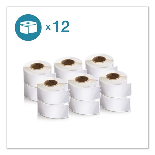 Image of DYMO® 2050768 LW Address Labels, 1.13" x 3.5", White, 350 Labels/Roll, 12 Rolls/Pack