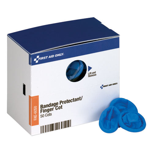 Image of First Aid Only FAE-6050 SmartCompliance Refill - Nitrile Finger Cots, One Size Fits Most, Blue, 50/Box