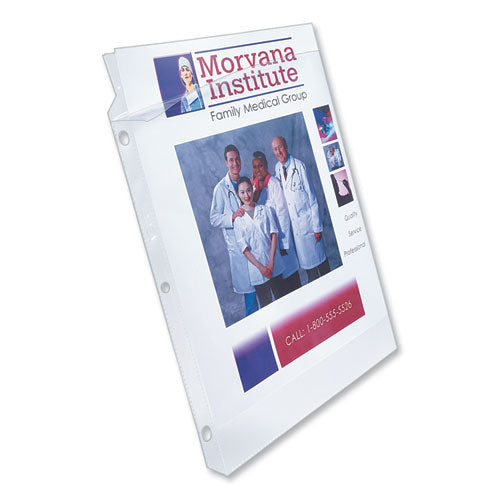 Image of Avery® 74131 Super Heavyweight Easy Load Non-Glare Sheet Protector, Side: 3-Hole Punched, Top Load 8.5 x 11 Insert, Clear Front, 50/Box