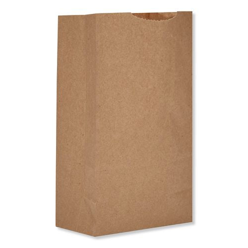 Image of Ross & Wallace Paper Products 130302500PK/BL Grocery Paper Bags, 2# Size, X-Heavy-Duty, 50# Basis Weight, 4.13" x 2.63" x 7.88", Kraft, 250 Bags/Pack, 2 Packs/Bundle
