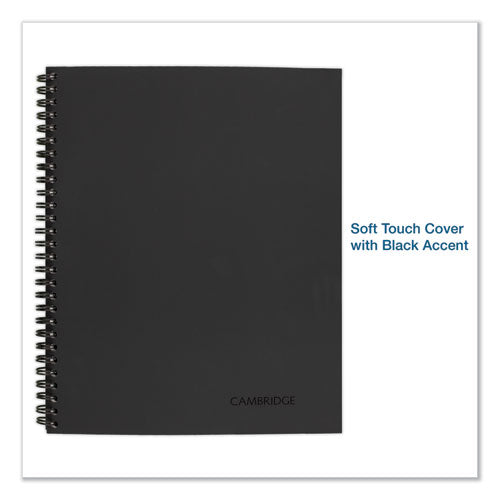 Image of Cambridge® 06064 Wirebound Guided Business Notebook, Action Planner Project-Management Format, Dark Gray Linen Cover, (80) 11 x 8.5 Sheets