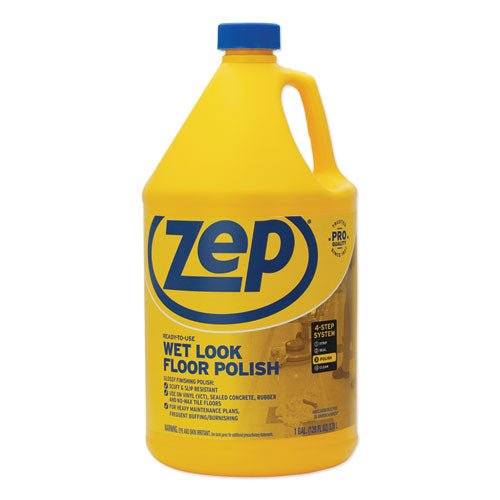Image of Zep Commercial® ZUWLFF128 Wet Look Floor Polish, 1 Gal, 4/carton