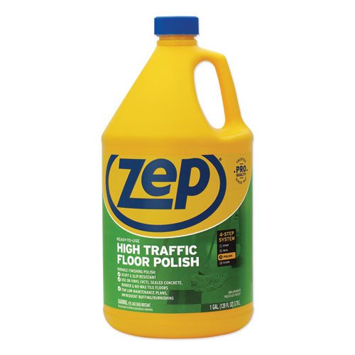 Image of Zep Commercial® ZUHTFF128 High Traffic Floor Polish, 1 Gal, 4/carton