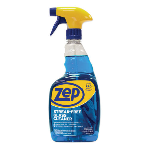 Image of Zep Commercial® ZU112032 Streak-Free Glass Cleaner, Pleasant Scent, 32 Oz Spray Bottle, 12/carton
