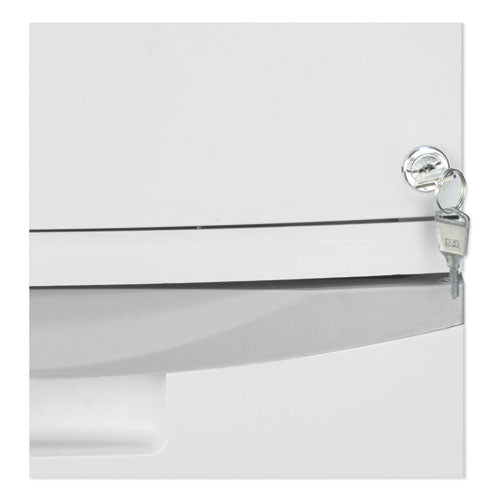 Image of Storex 61310B01C Two-Drawer Mobile Filing Cabinet, 2 Legal/letter-Size File Drawers, Gray, 14.75" X 18.25" X 26"