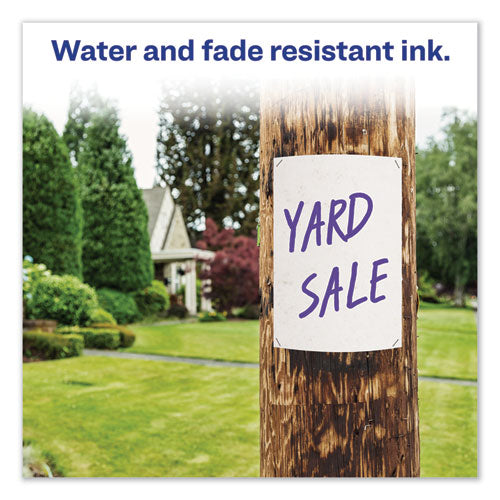 Image of Avery® 08884 Marks A Lot Large Desk-Style Permanent Marker, Broad Chisel Tip, Purple, Dozen (8884)