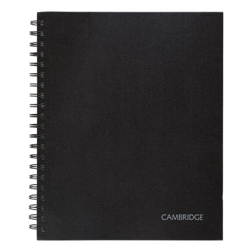 Image of Cambridge® Limited 06100 Hardbound Notebook with Pocket, 1-Subject, Wide/Legal Rule, Black Cover, (96) 11 x 8.5 Sheets