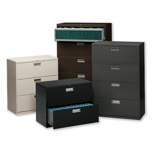 Image of HON® H685.L.L Brigade 600 Series Lateral File, 4 Legal/letter-Size File Drawers, 1 Roll-Out File Shelf, Putty, 36" X 18" X 64.25"