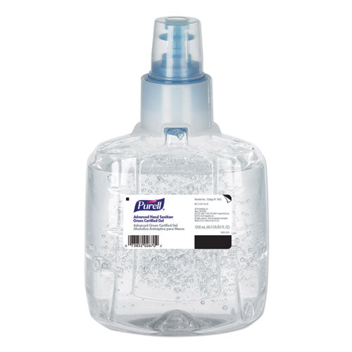 Image of PURELL® 1903-02 Advanced Hand Sanitizer Green Certified Gel Refill, For LTX-12 Dispensers, 1,200 mL, Fragrance-Free
