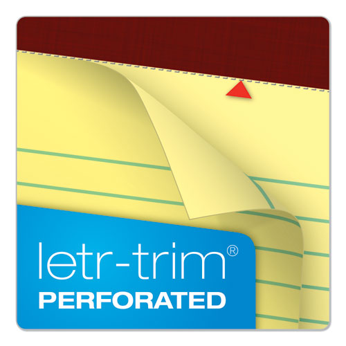 Image of TOPS 63950 Docket Gold Ruled Perforated Pads, Wide/Legal Rule, (50) Canary Yellow 8.5 x 11 Sheets, 12/Pack