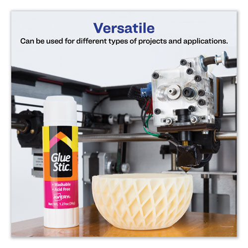 Image of Avery® 00196 Permanent Glue Stic, 1.27 Oz, Applies White, Dries Clear