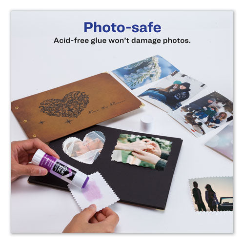 Image of Avery® 98071 Permanent Glue Stic Value Pack, 1.27 Oz, Applies Purple, Dries Clear, 6/pack