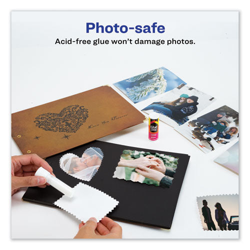 Image of Avery® 98089 Permanent Glue Stic Value Pack, 0.26 Oz, Applies White, Dries Clear, 18/pack