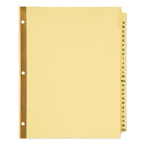 Image of Avery® 11306 Preprinted Laminated Tab Dividers with Gold Reinforced Binding Edge, 25-Tab, A to Z, 11 x 8.5, Buff, 1 Set