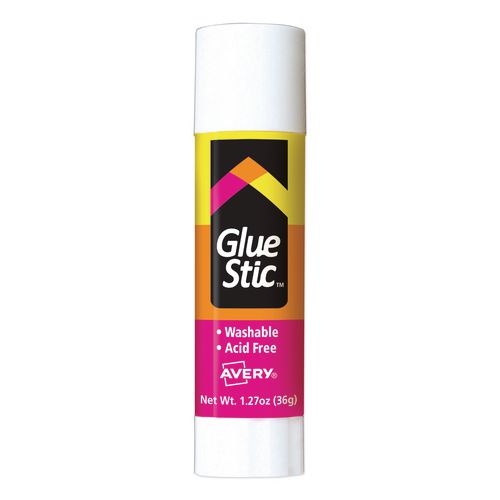 Image of Avery® 00196 Permanent Glue Stic, 1.27 Oz, Applies White, Dries Clear
