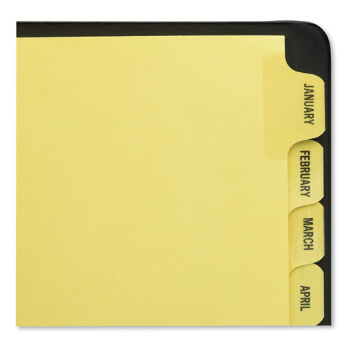 Image of AveryÂ® Preprinted Laminated Tab Dividers with Gold Reinforced Binding Edge, 12-Tab, Jan. to Dec., 11 x 8.5, Buff, 1 Set