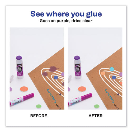 Image of Avery® 00226 Permanent Glue Stic, 1.27 Oz, Applies Purple, Dries Clear