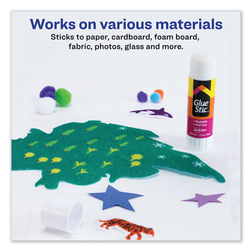 Image of Avery® 00196 Permanent Glue Stic, 1.27 Oz, Applies White, Dries Clear