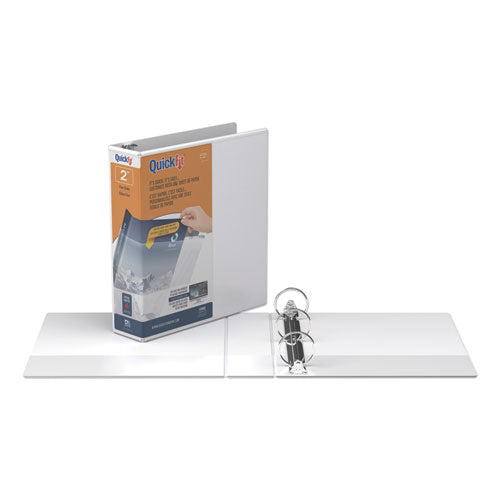 Image of Stride 8713-00 Quickfit Round-Ring View Binder, 3 Rings, 2" Capacity, 11 X 8.5, White