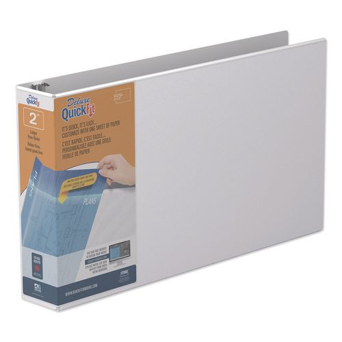 Image of Stride 94030 Quickfit Ledger D-Ring View Binder, 3 Rings, 2" Capacity, 11 X 17, White