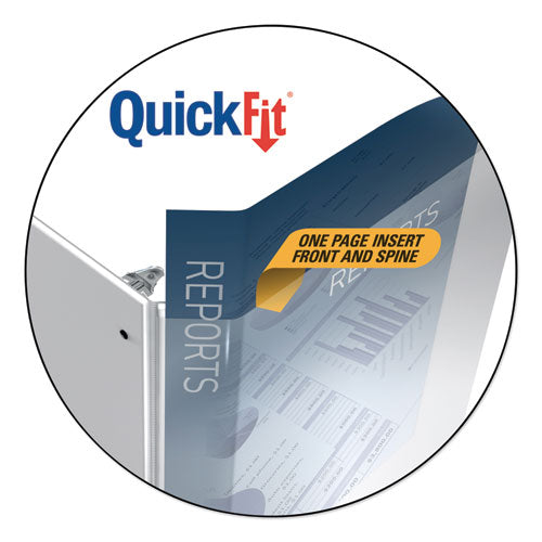 Image of Stride 94050 Quickfit Ledger D-Ring View Binder, 3 Rings, 3" Capacity, 11 X 17, White