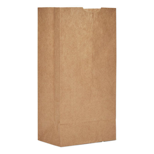 Image of Ross & Wallace Paper Products 130304500PK/BL Grocery Paper Bags, 4# Size, Extra-Heavy-Duty, 50# Basis Weight, 5" x 3.13" x 9.88", Kraft, 500/Bundle