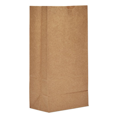 Image of Ross & Wallace Paper Products 100308500PK/BL Grocery Paper Bags, 8# Size, 35# Basis Weight, 6" x 3.88" x 12.5", Kraft, 500/Bundle