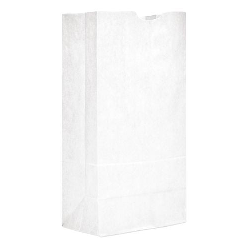 Image of Ross & Wallace Paper Products 120320500PK/BL Grocery Paper Bags, 20# Size, 40# Basis Weight, 8.25" x 5.25" x 16.13", White, 500/Bundle